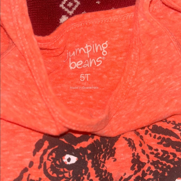 3 for $12 Jumping Beans 5t Orange Dinosaur sleeveless shirt tank Top for boys 5t - Picture 2 of 3